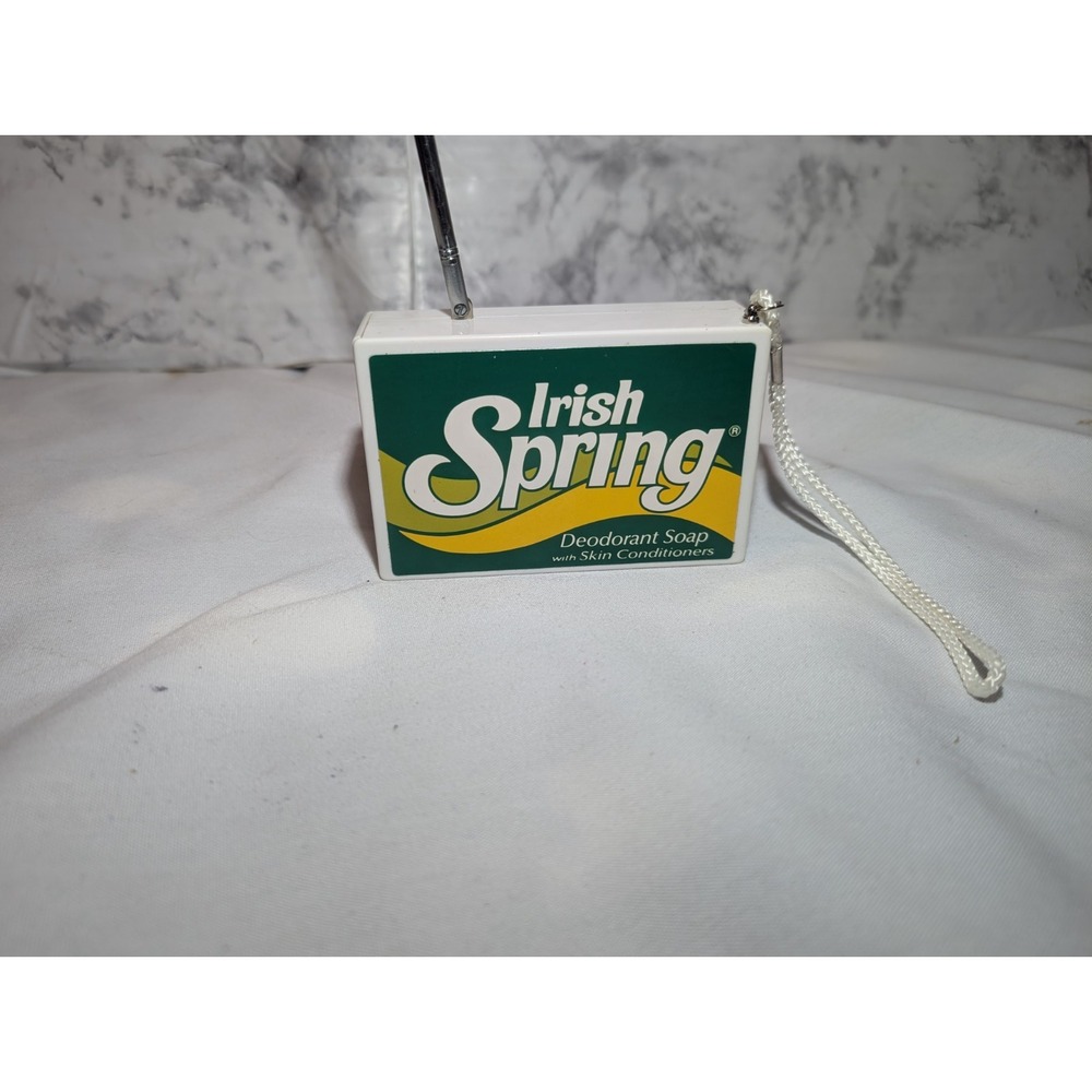 RARE Vintage Am/FM Radio Irish Spring Soap Bar Advertising Tested WORKS